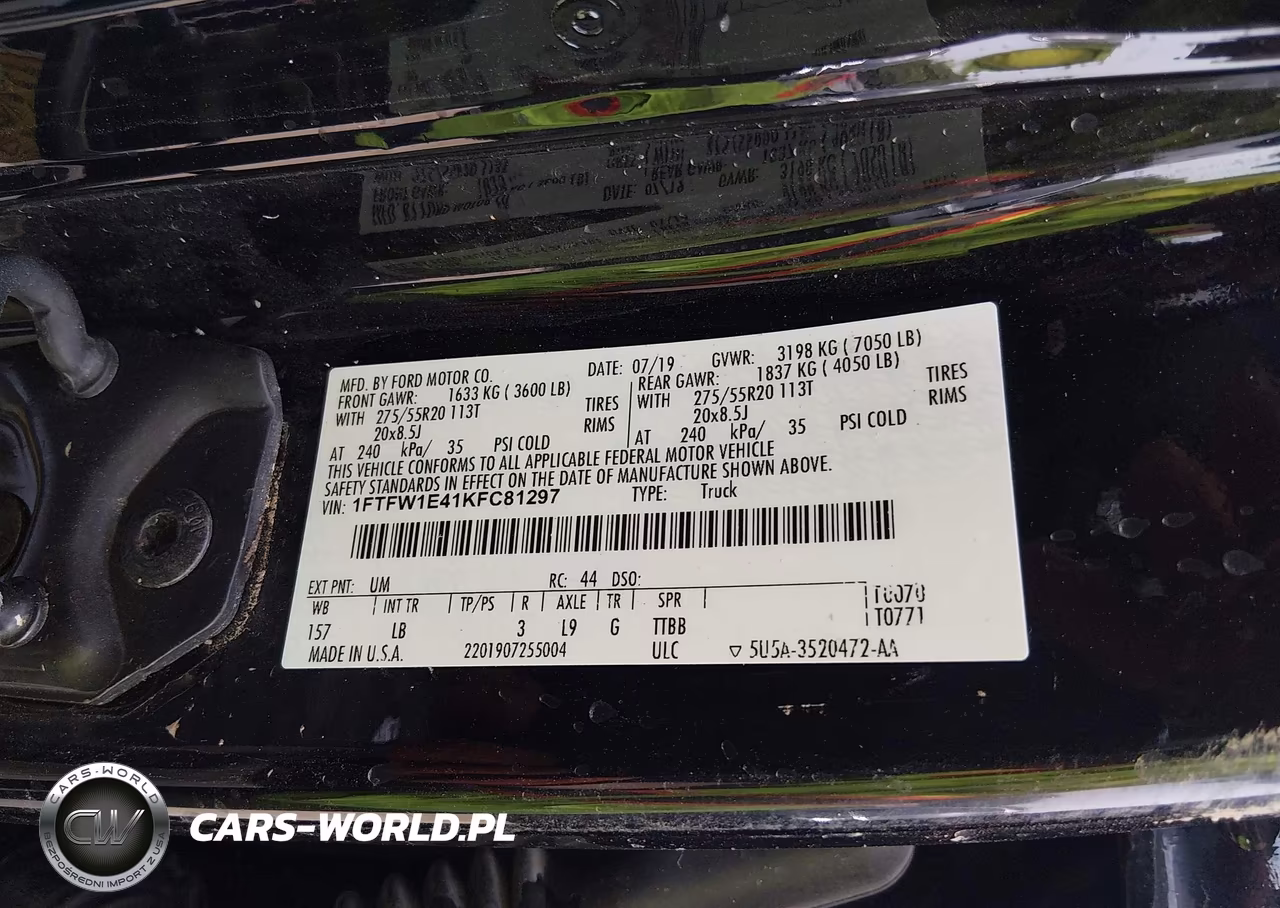 2019 Ford F-150 Lariat VIN:1FTFW1E41KFC81297 - 9