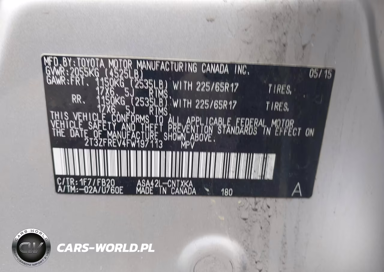 2015 Toyota Rav4 Le VIN:2T3ZFREV4FW197113 - 9
