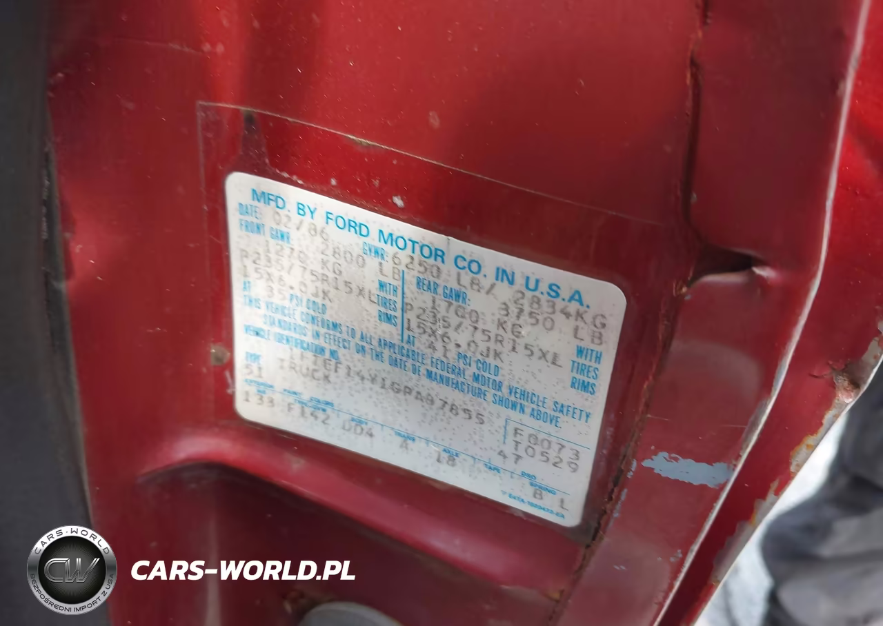 1986 Ford F150 VIN:1FTEF14Y1GPA87855 - 9