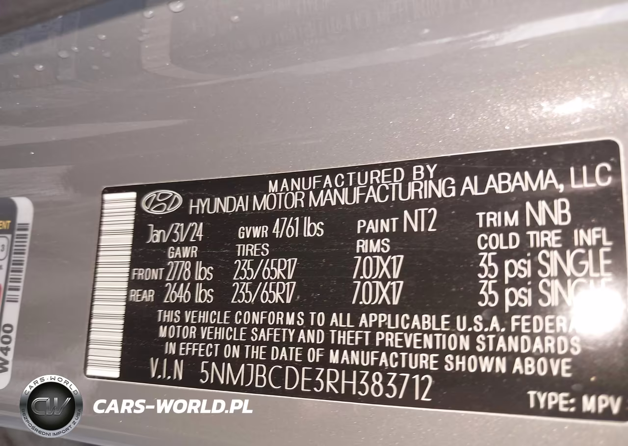 2024 Hyundai Tucson Sel VIN:5NMJBCDE3RH383712 - 9