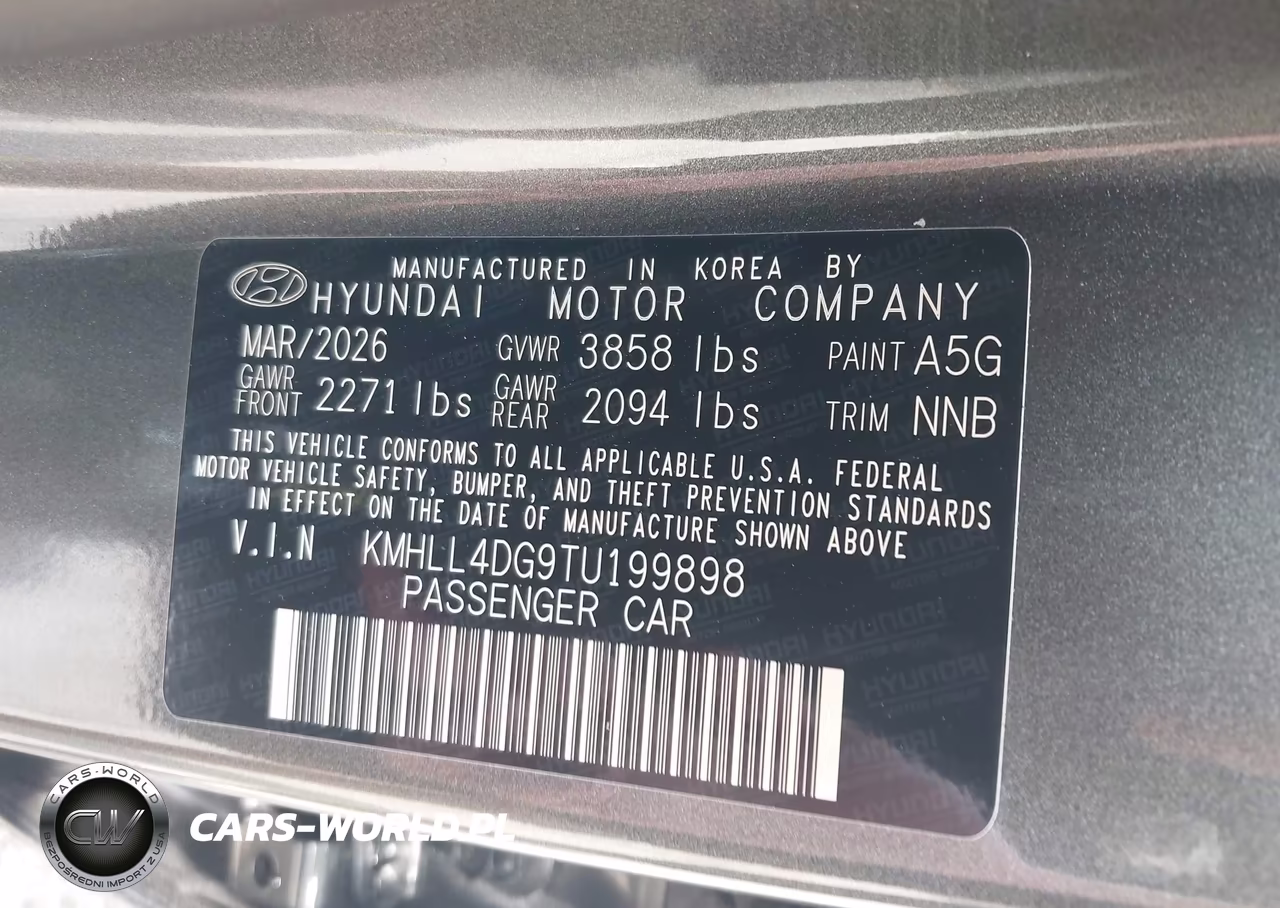 2026 Hyundai Elantra Se VIN:KMHLL4DG9TU199898 - 9