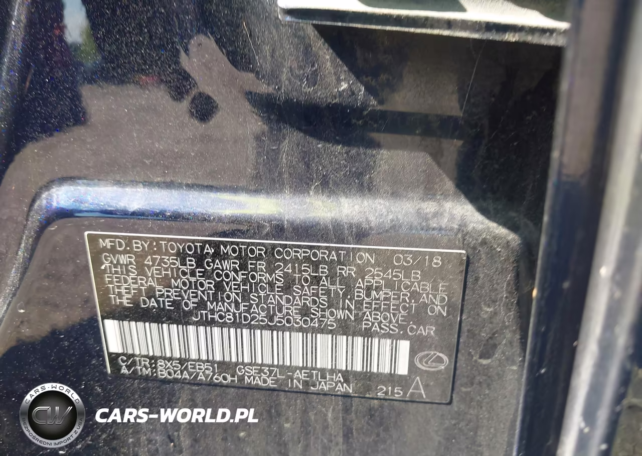 2018 Lexus Is 300 VIN:JTHC81D25J5030475 - 9