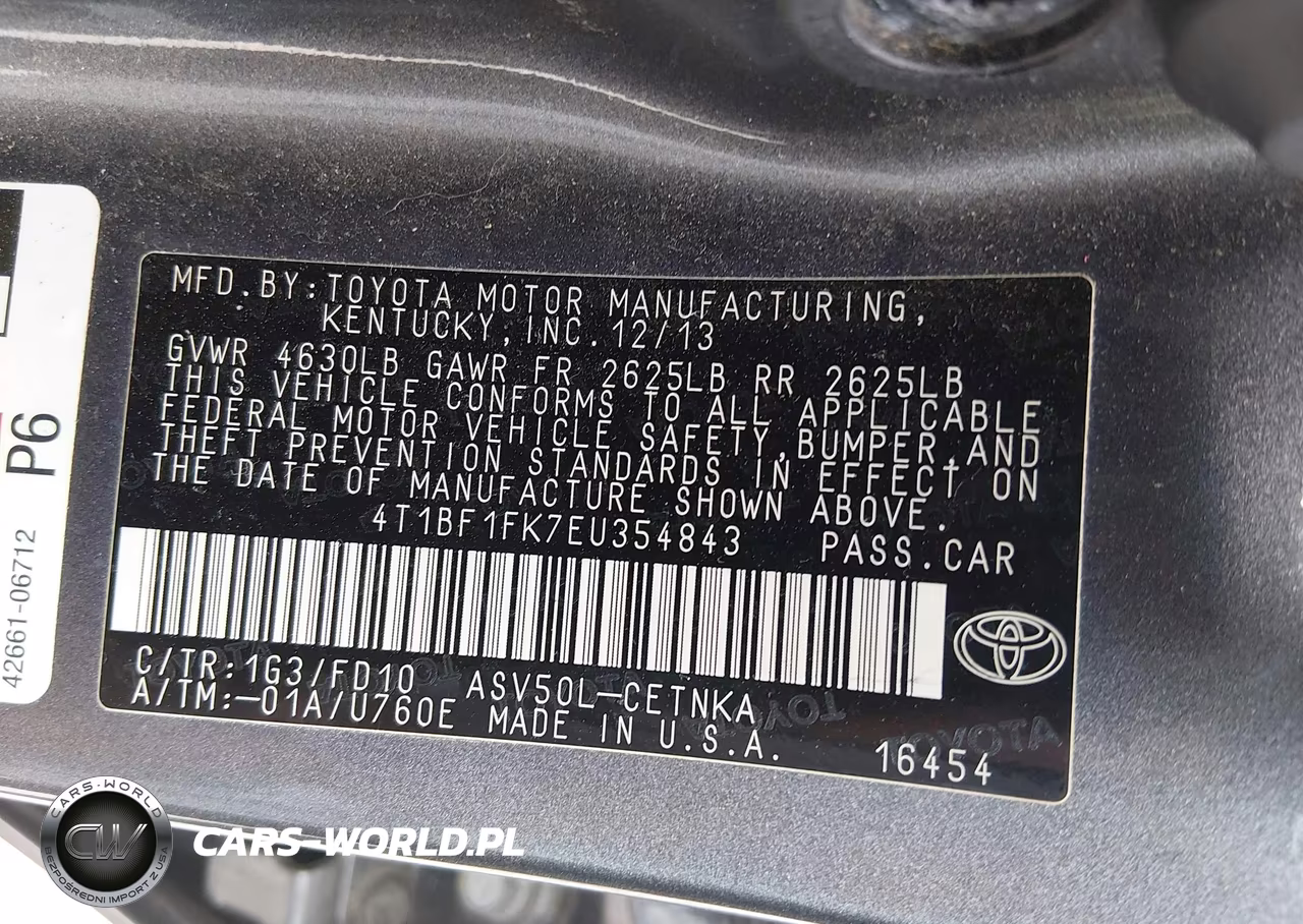 2014 Toyota Camry Le VIN:4T1BF1FK7EU354843 - 9