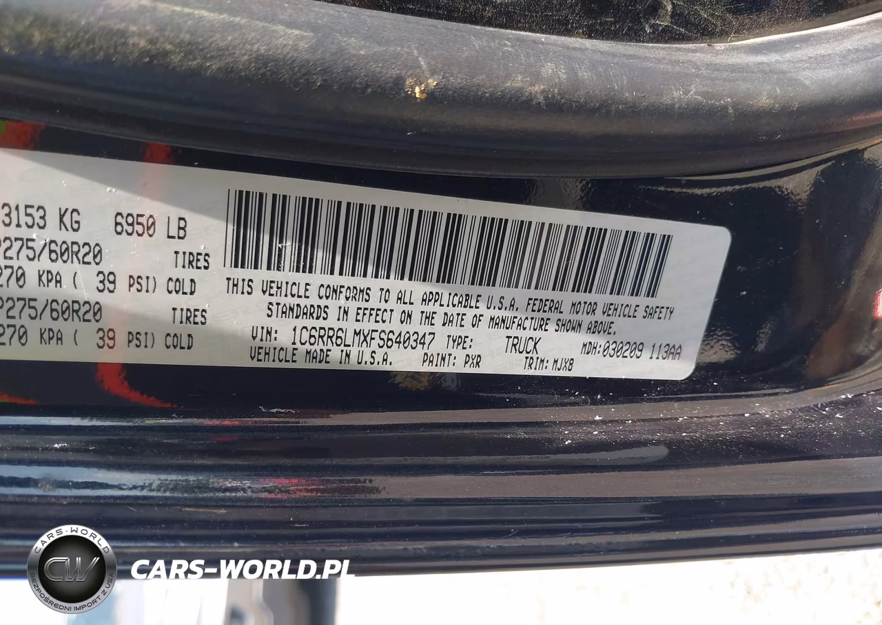 2015 Ram 1500 Big Horn VIN:1C6RR6LMXFS640347 - 9