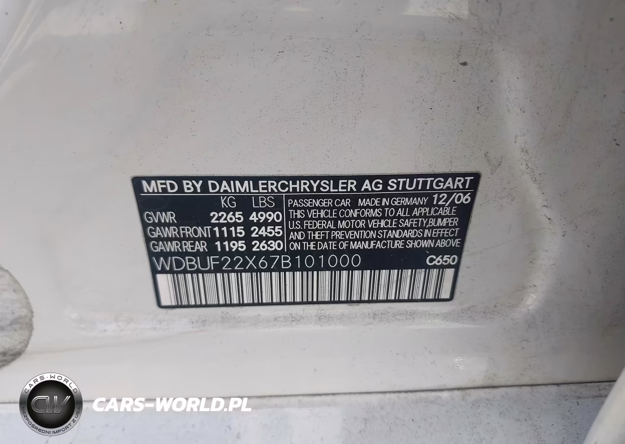 2007 Mercedes-Benz E 320 Bluetec VIN:WDBUF22X67B101000 - 9