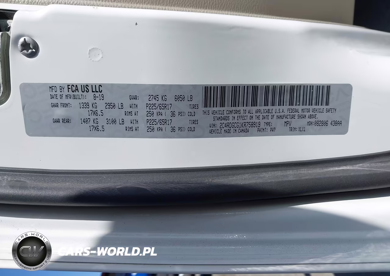 2019 Dodge Grand Caravan Sxt VIN:2C4RDGCG1KR758919 - 9