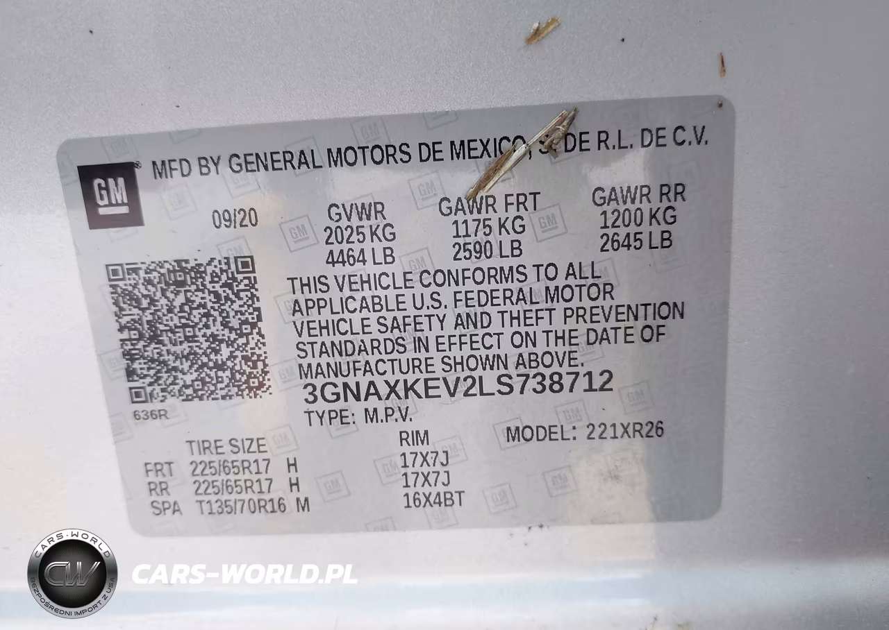 2020 Chevrolet Equinox Fwd Lt 1.5L Turbo VIN:3GNAXKEV2LS738712 - 9