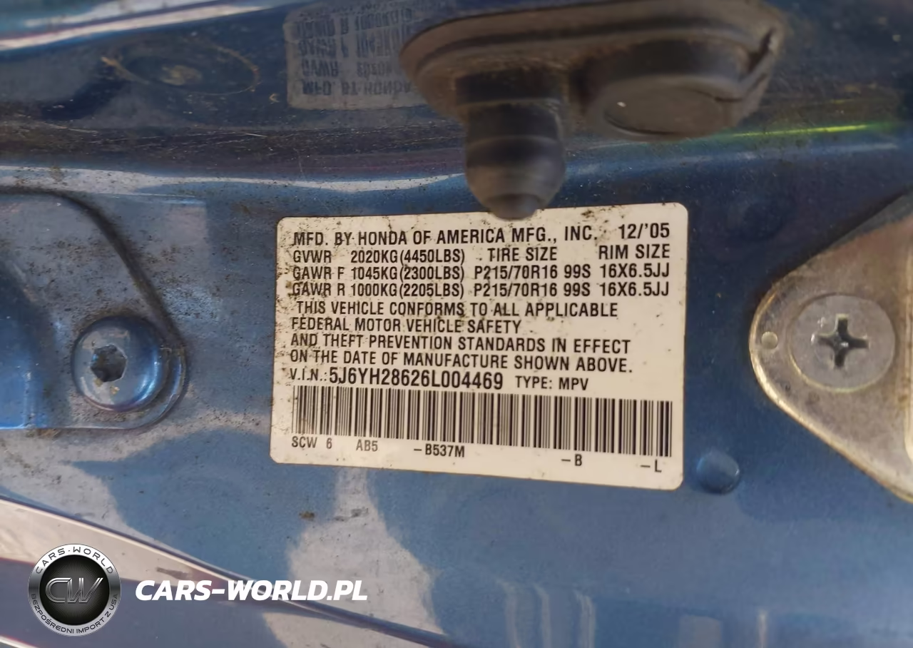 2006 Honda Element Ex VIN:5J6YH28626L004469 - 9