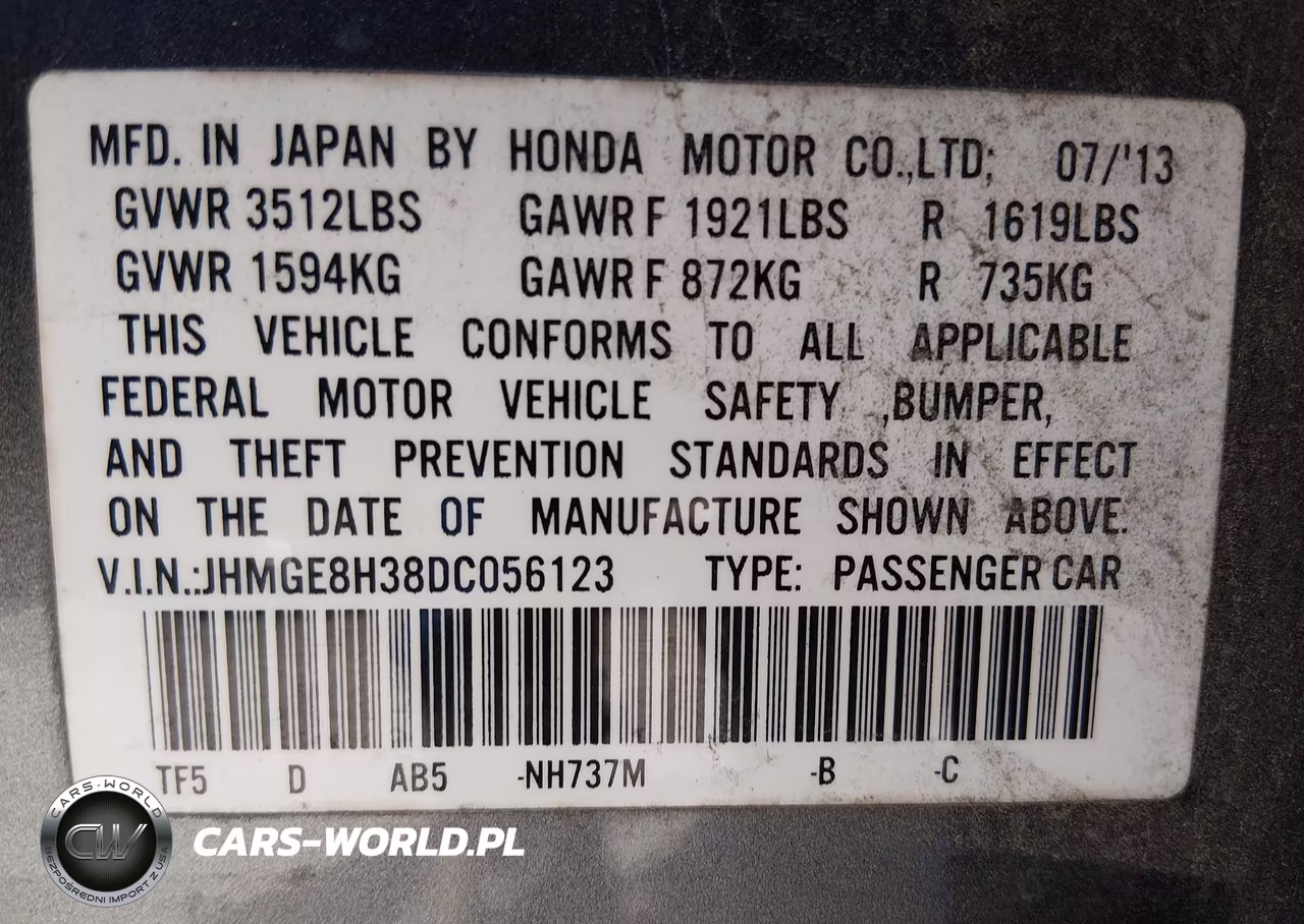 2013 Honda Fit VIN:JHMGE8H38DC056123 - 9