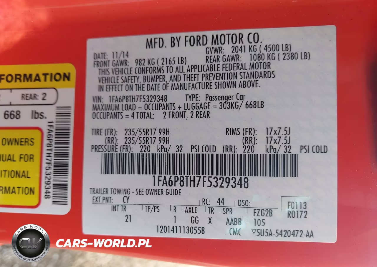 2015 Ford Mustang Ecoboost VIN:1FA6P8TH7F5329348 - 9