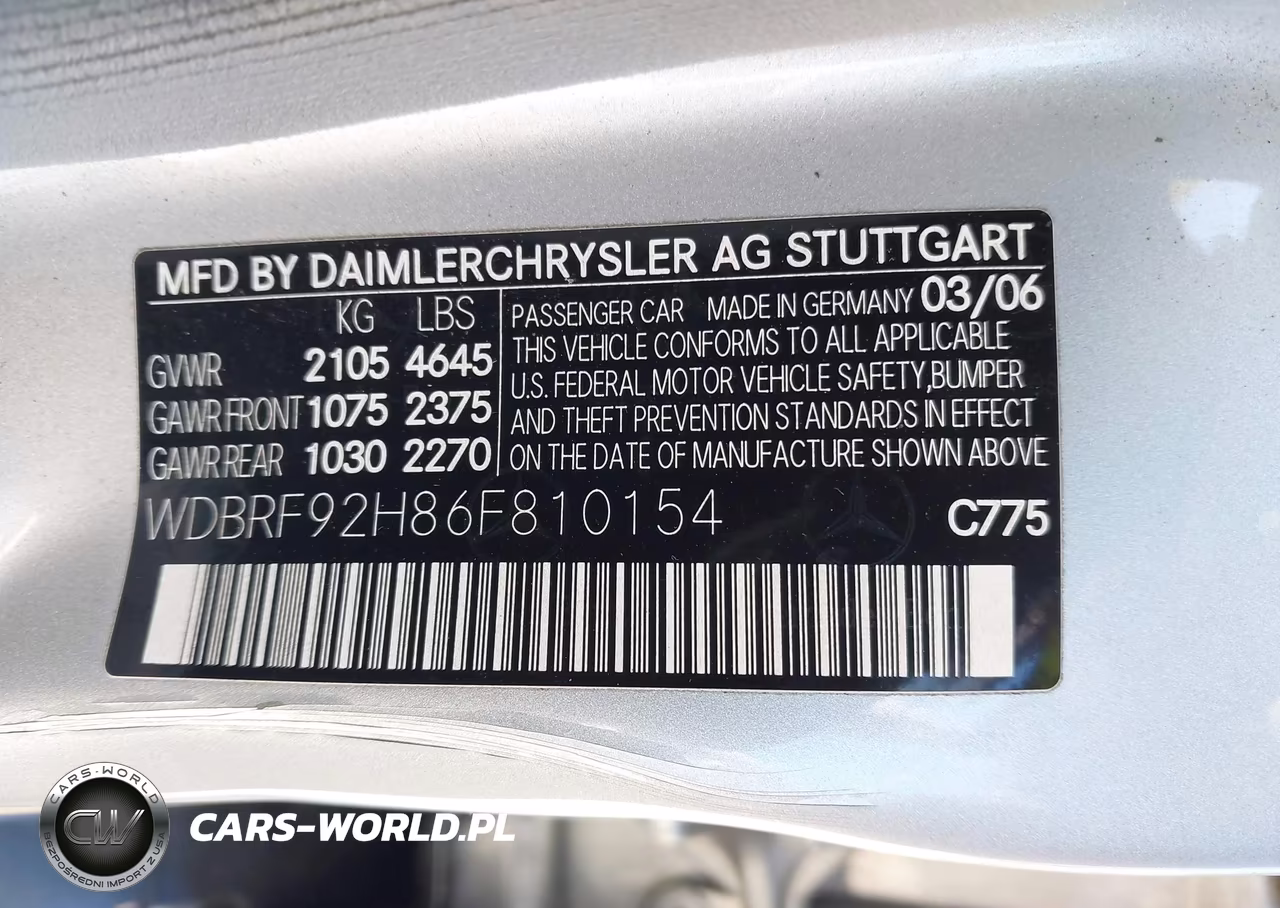 2006 Mercedes-Benz C 280 Luxury 4Matic VIN:WDBRF92H86F810154 - 9