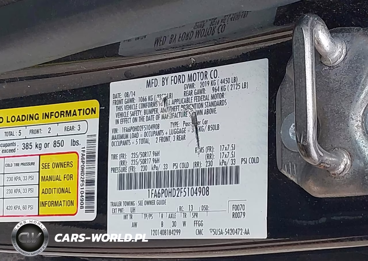 2015 Ford Fusion Se VIN:1FA6P0HD2F5104908 - 9