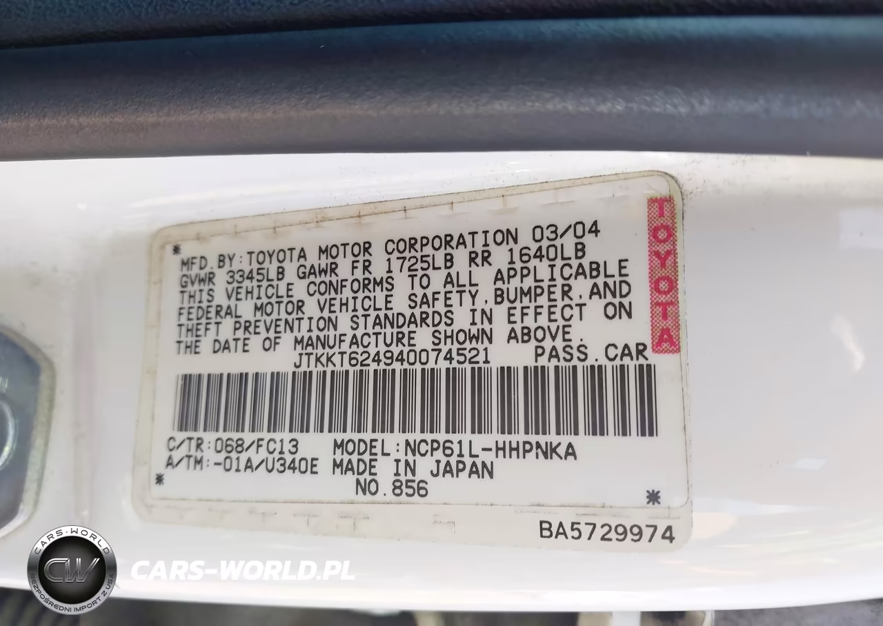 2004 Scion Xa VIN:JTKKT624940074521 - 9