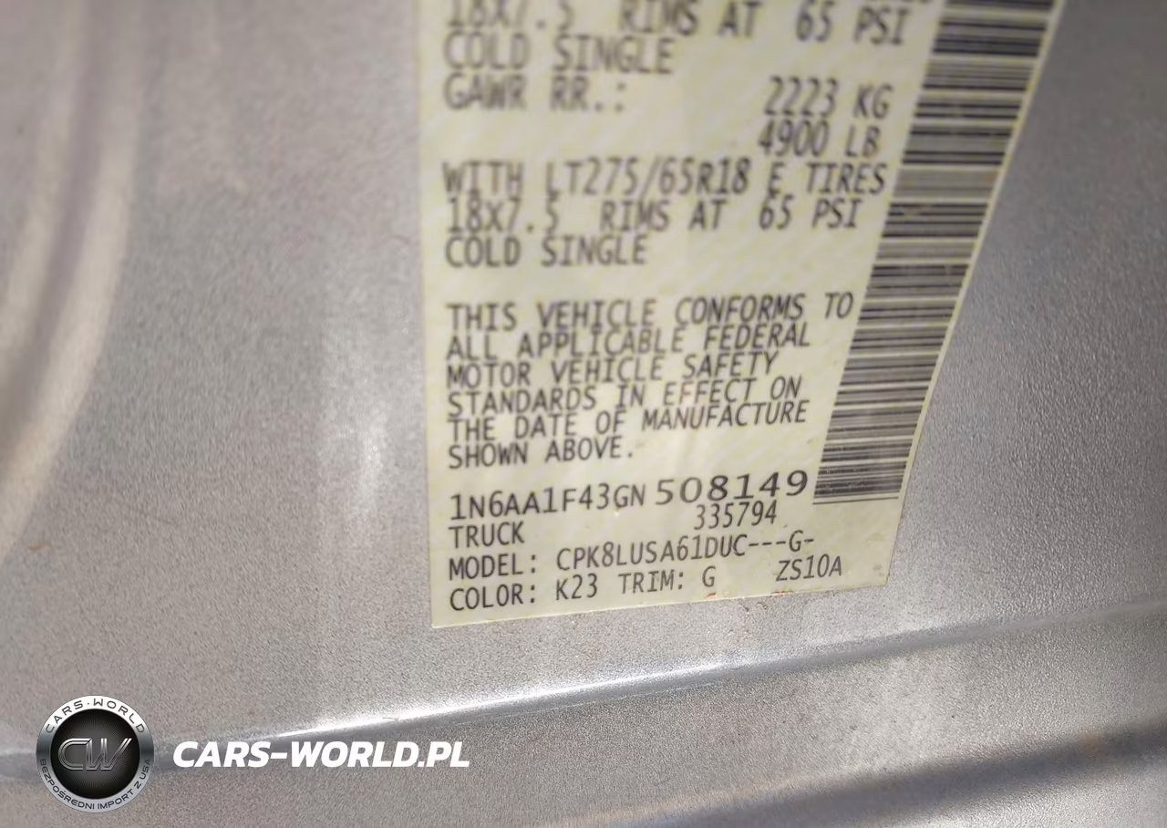 2016 Nissan Titan Xd Pro-4X Gas VIN:1N6AA1F43GN508149 - 9