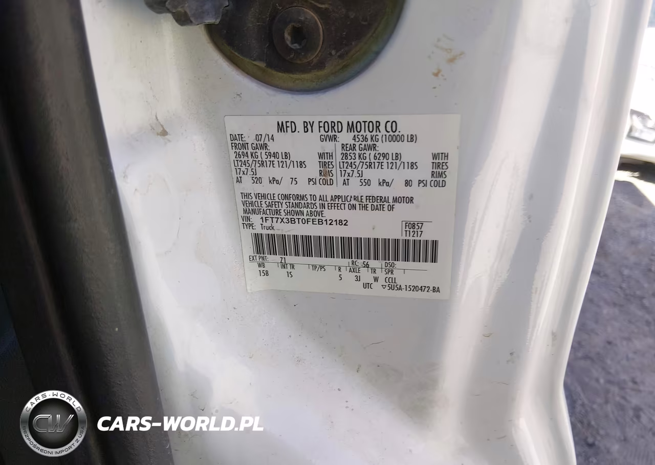 2015 Ford F-350 Xl VIN:1FT7X3BT0FEB12182 - 9
