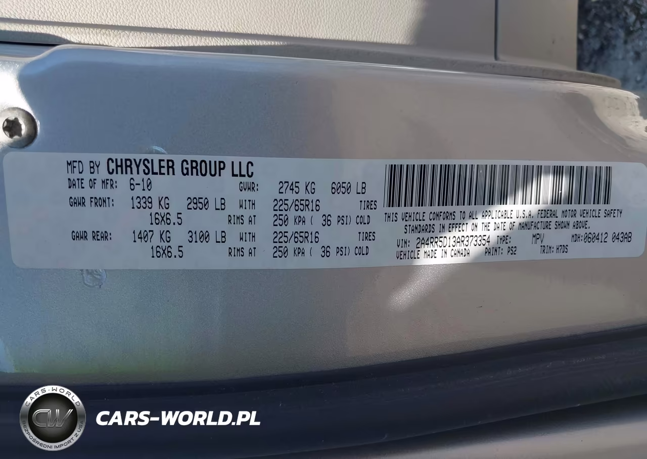 2010 Chrysler Town & Country Touring VIN:2A4RR5D13AR373354 - 9