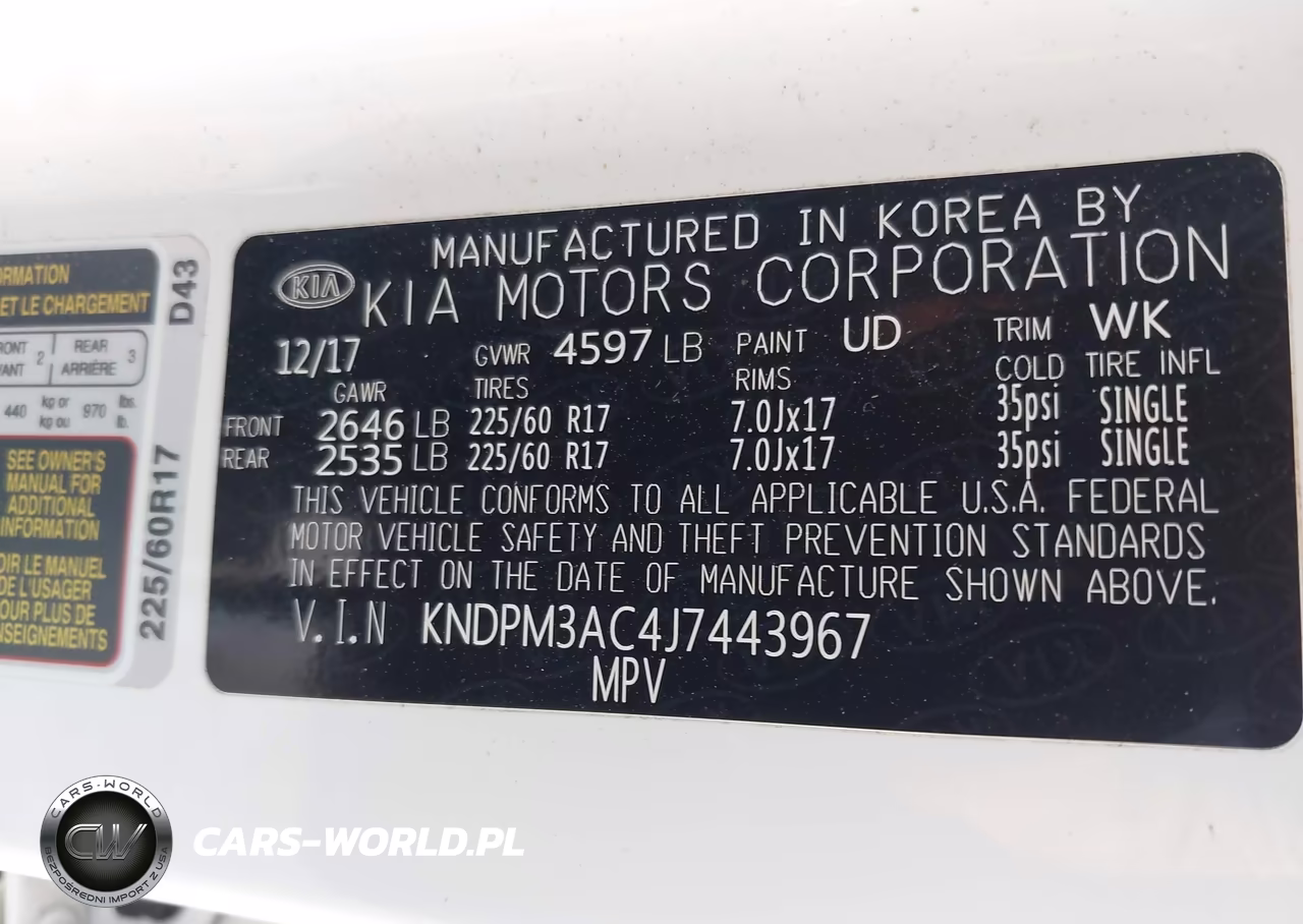 2018 Kia Sportage Lx VIN:KNDPM3AC4J7443967 - 9