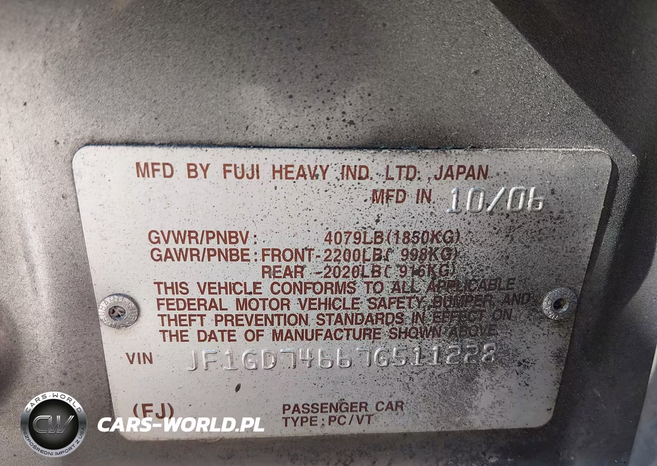 2007 Subaru Impreza Wrx Limited VIN:JF1GD74667G511228 - 9