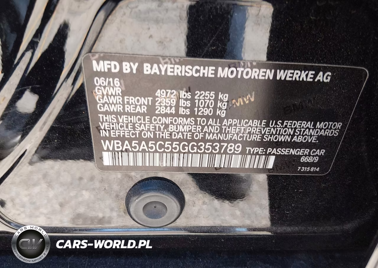 2016 BMW 528I VIN:WBA5A5C55GG353789 - 9