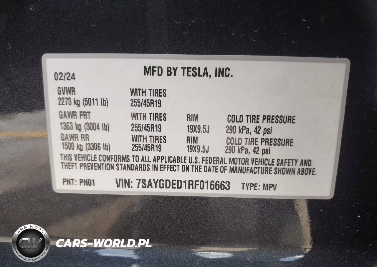 2024 Tesla Model Y Long Range Single Motor Rear-Wheel Drive-Rwd VIN:7SAYGDED1RF016663 - 9