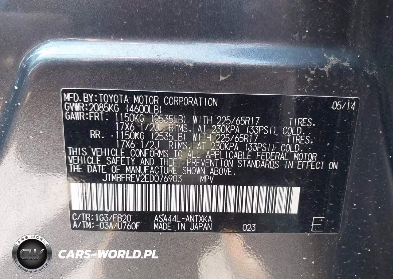 2014 Toyota Rav4 Le VIN:JTMBFREV2ED076903 - 9