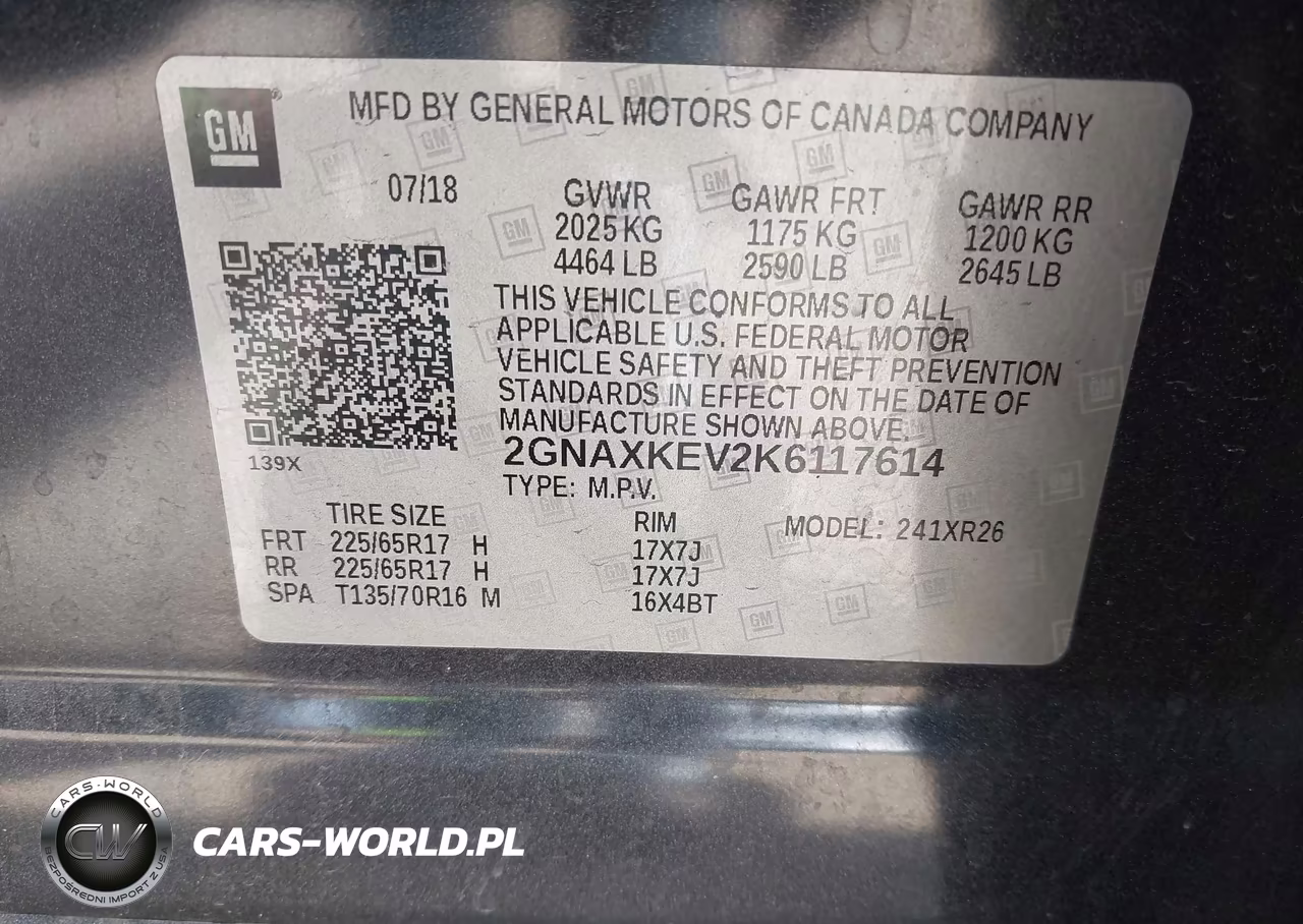 2019 Chevrolet Equinox Lt VIN:2GNAXKEV2K6117614 - 9