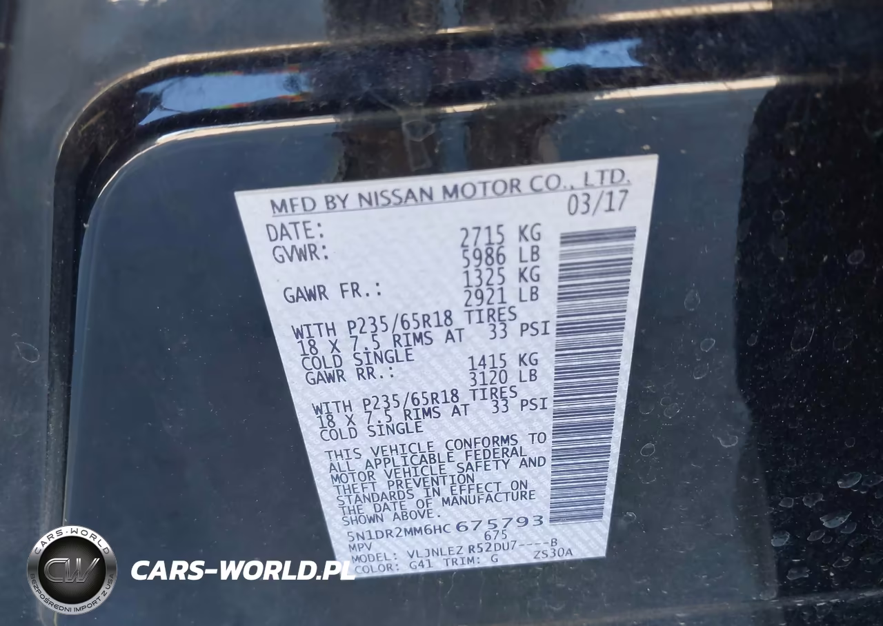 2017 Nissan Pathfinder Sv VIN:5N1DR2MM6HC675793 - 9