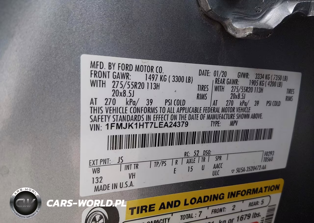 2020 Ford Expedition Xlt Max VIN:1FMJK1HT7LEA24379 - 9