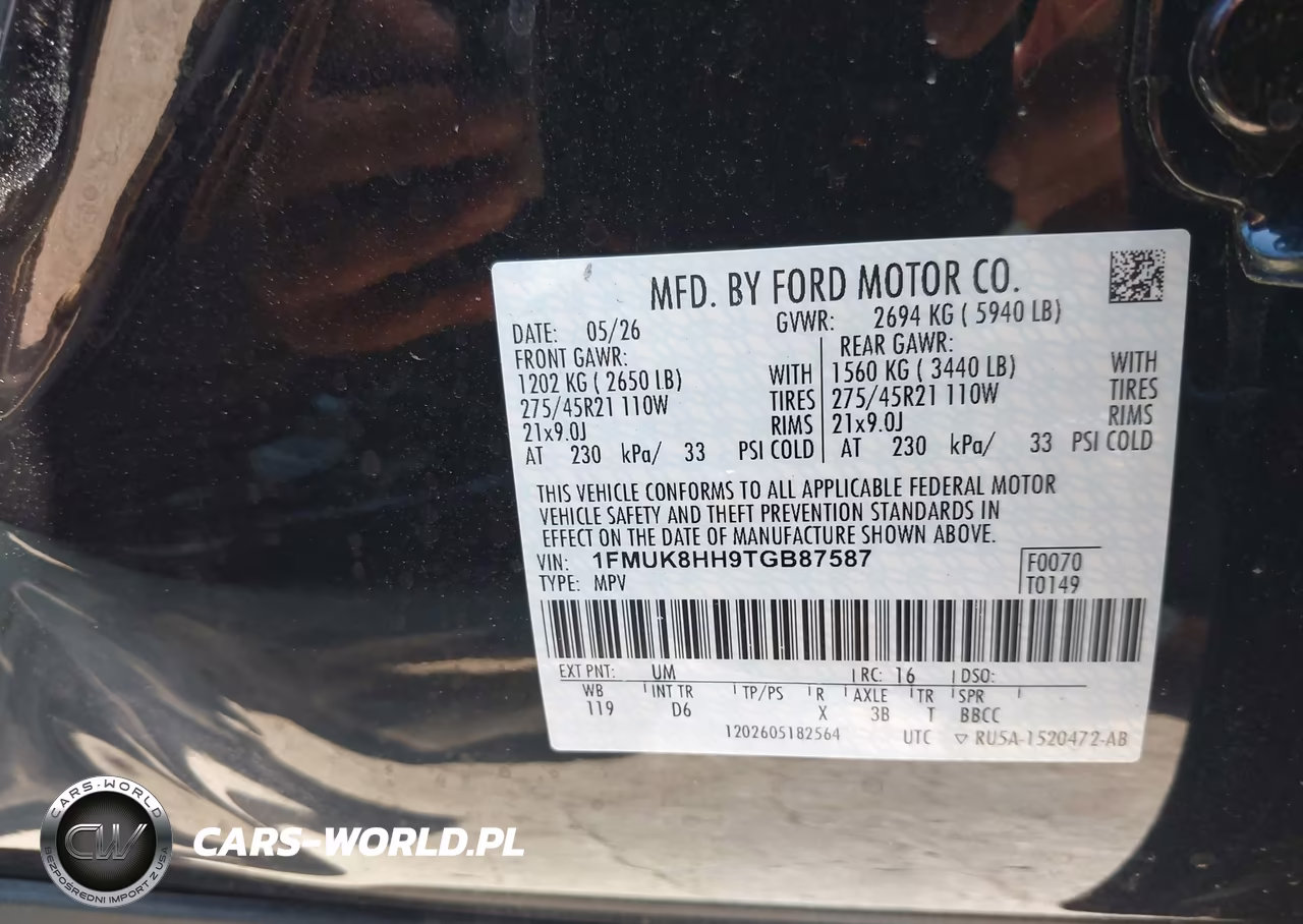 2026 Ford Explorer Platinum VIN:1FMUK8HH9TGB87587 - 9