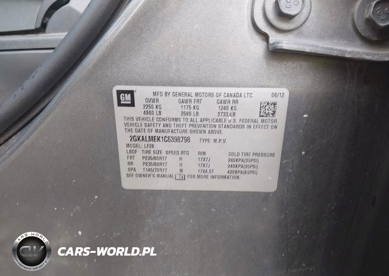 2012 GMC Terrain Sle-1 VIN:2GKALMEK1C6398798 - 9