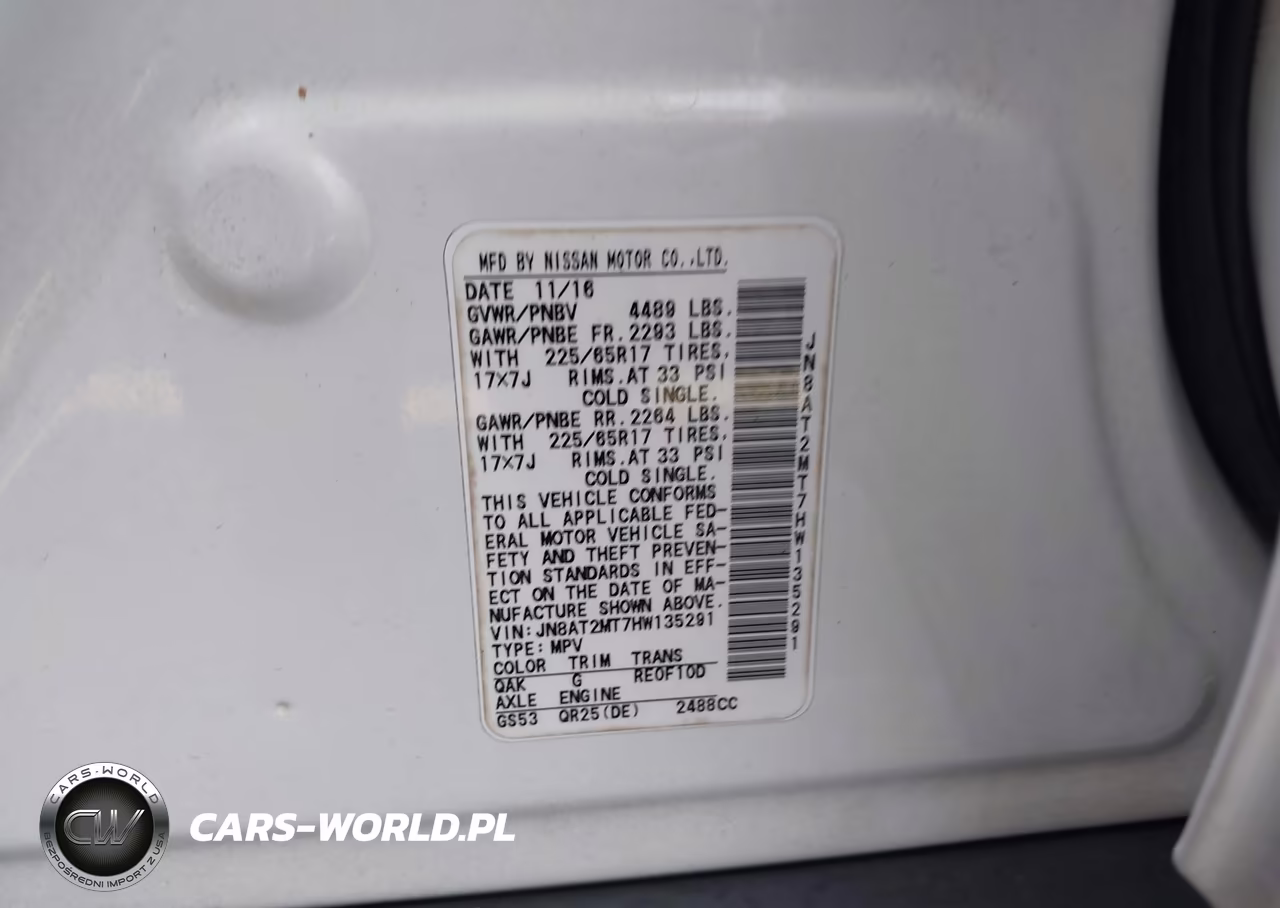 2017 Nissan Rogue S VIN:JN8AT2MT7HW135291 - 9