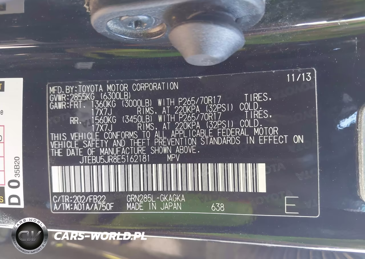 2014 Toyota 4Runner Sr5 VIN:JTEBU5JR8E5162181 - 9