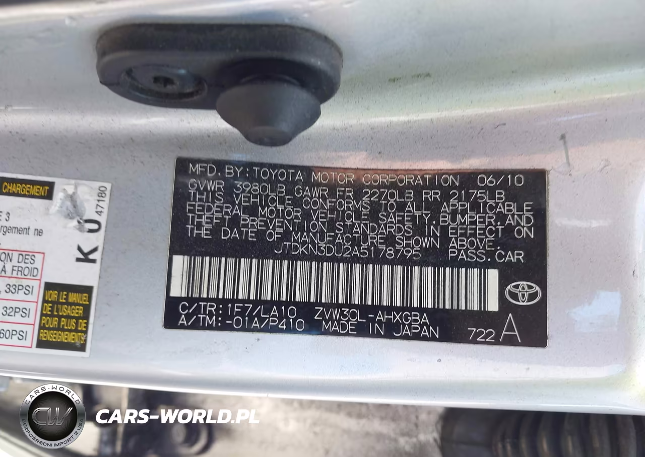 2010 Toyota Prius V VIN:JTDKN3DU2A5178795 - 9