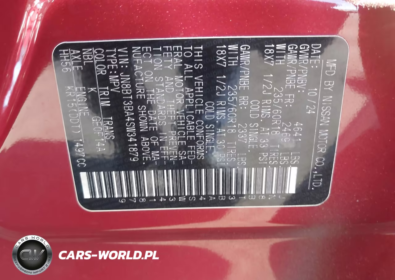 2025 Nissan Rogue Sv Fwd VIN:JN8BT3BA4SW341879 - 9