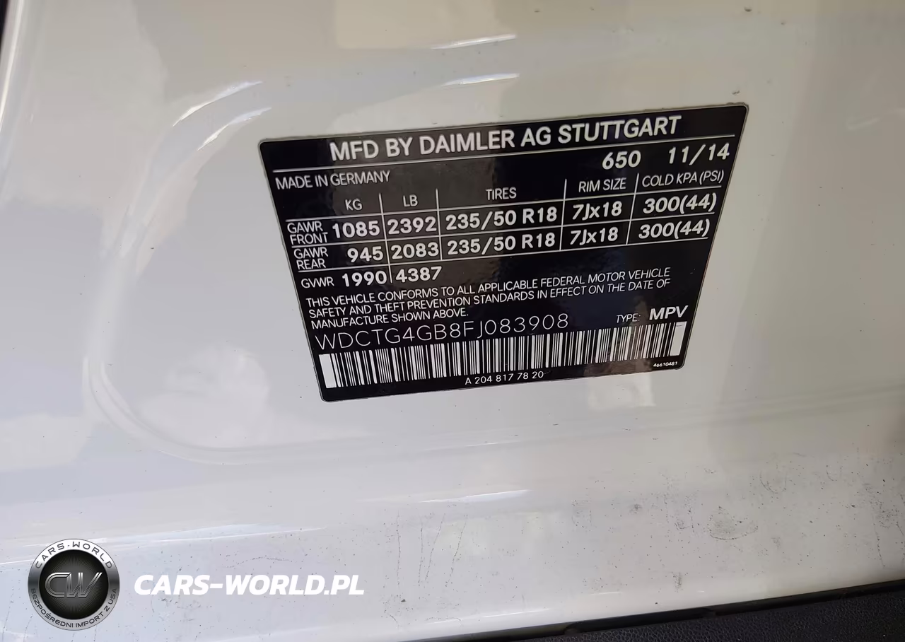 2015 Mercedes-Benz Gla 250 4Matic VIN:WDCTG4GB8FJ083908 - 9