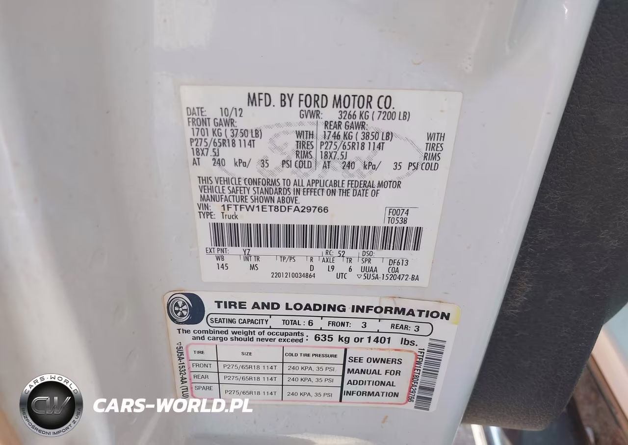 2013 Ford F-150 Xlt VIN:1FTFW1ET8DFA29766 - 9