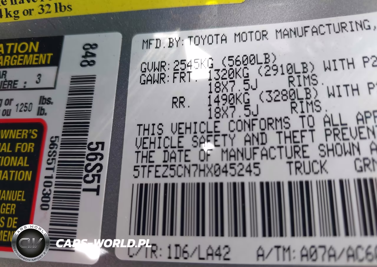 2017 Toyota Tacoma Limited VIN:5TFEZ5CN7HX045245 - 9