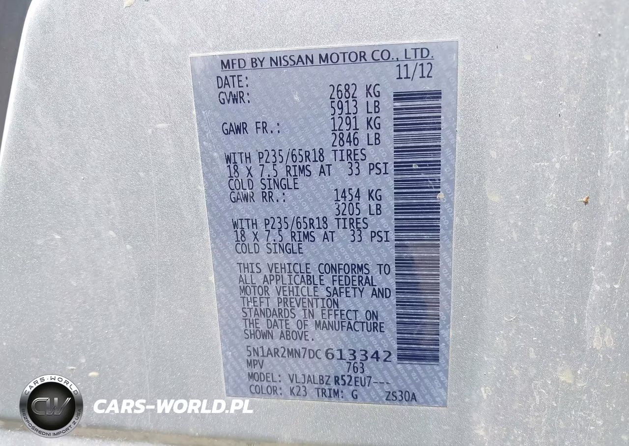 2013 Nissan Pathfinder S VIN:5N1AR2MN7DC613342 - 9