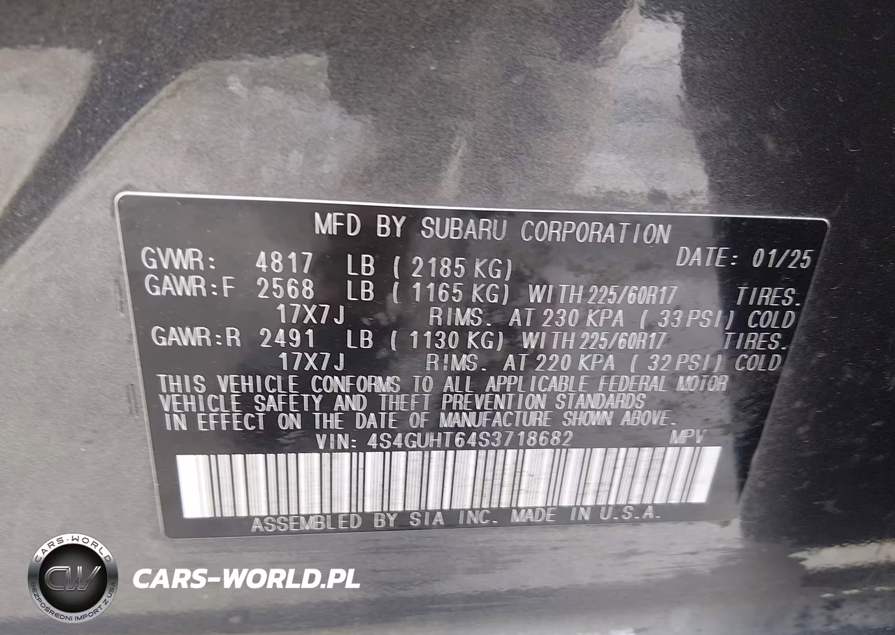 2025 Subaru Crosstrek Wilderness VIN:4S4GUHT64S3718682 - 9