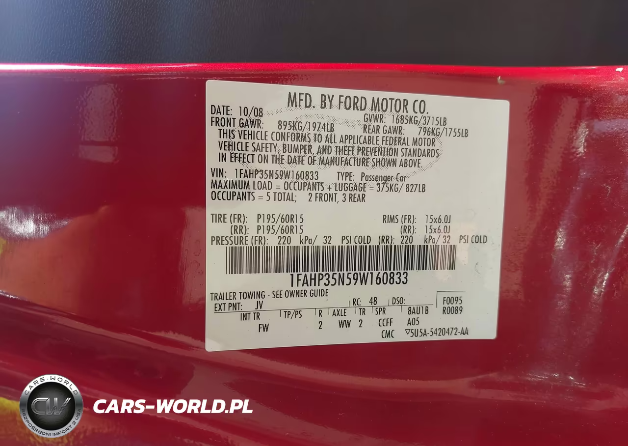 2009 Ford Focus Se VIN:1FAHP35N59W160833 - 9