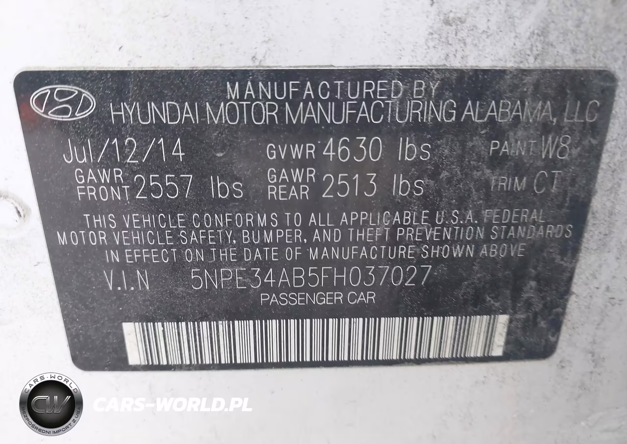2015 Hyundai Sonata Sport 2.0T VIN:5NPE34AB5FH037027 - 9