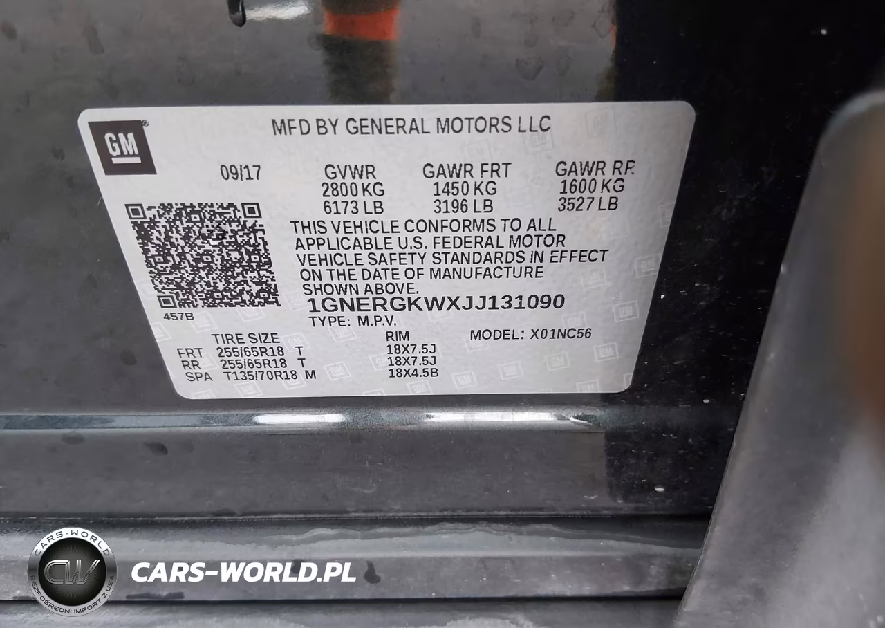 2018 Chevrolet Traverse Lt Cloth VIN:1GNERGKWXJJ131090 - 9