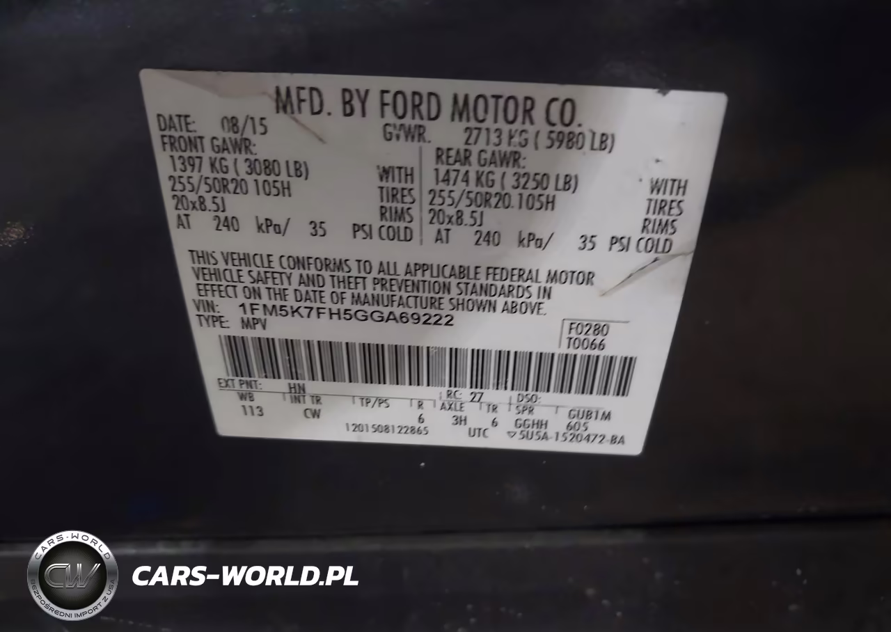 2016 Ford Explorer Limited VIN:1FM5K7FH5GGA69222 - 9