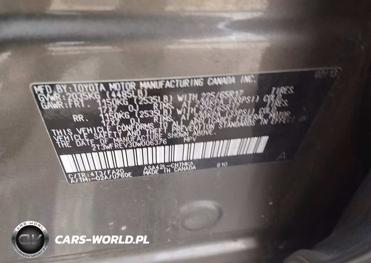 2013 Toyota Rav4 Xle VIN:2T3WFREV3DW006376 - 9