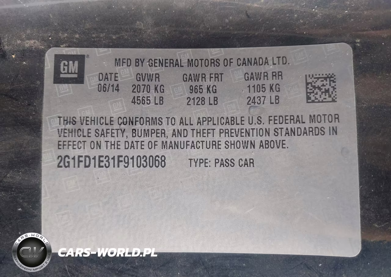 2015 Chevrolet Camaro 1Lt VIN:2G1FD1E31F9103068 - 9
