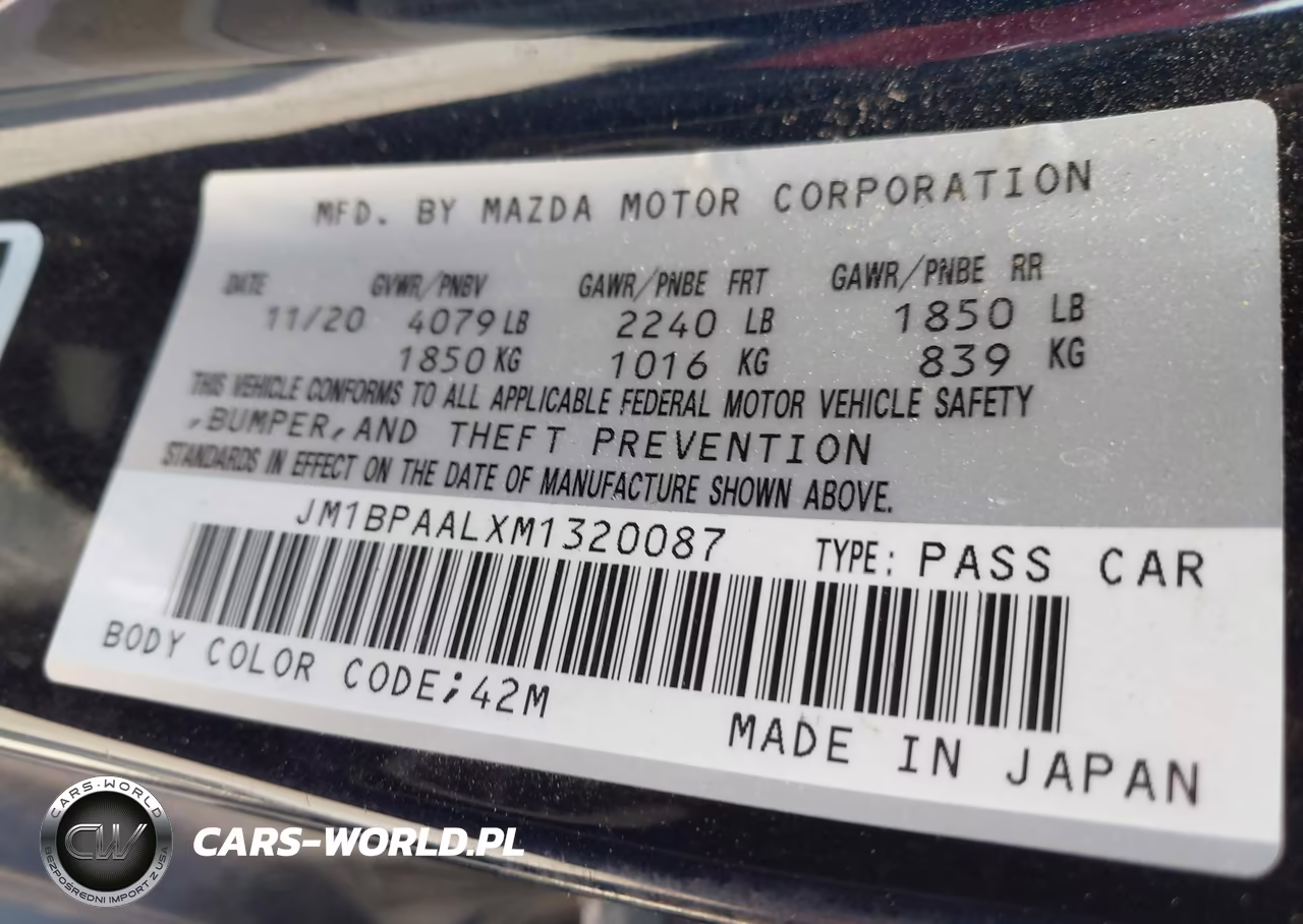2021 Mazda Mazda3 2.5 S VIN:JM1BPAALXM1320087 - 9