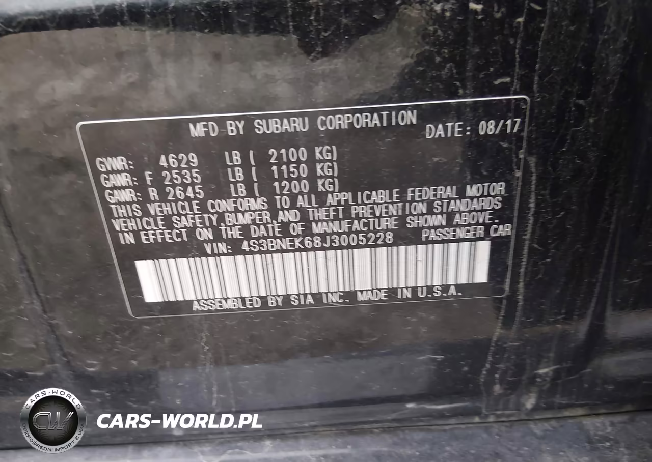 2018 Subaru Legacy 3.6R Limited VIN:4S3BNEK68J3005228 - 9