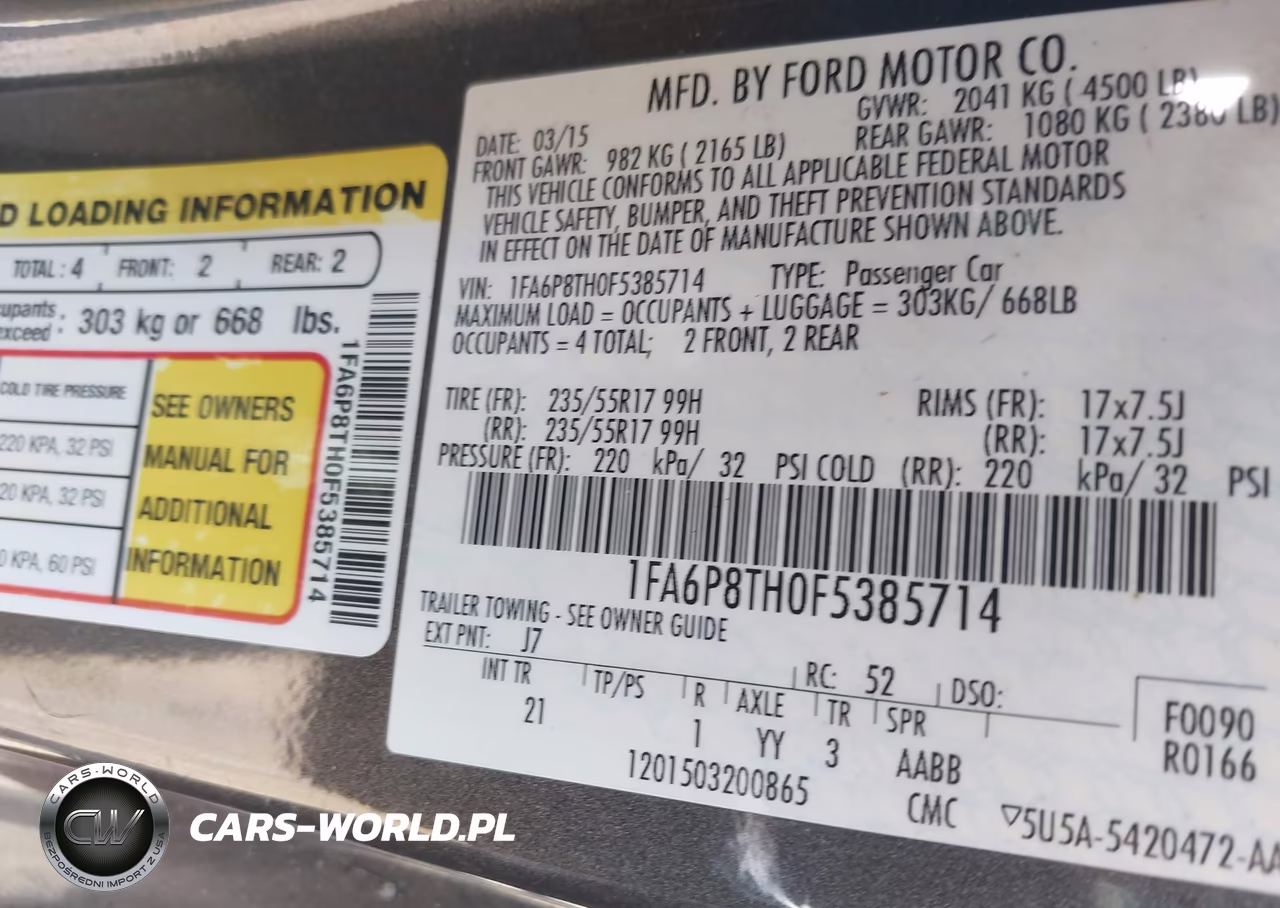 2015 Ford Mustang Ecoboost VIN:1FA6P8TH0F5385714 - 8