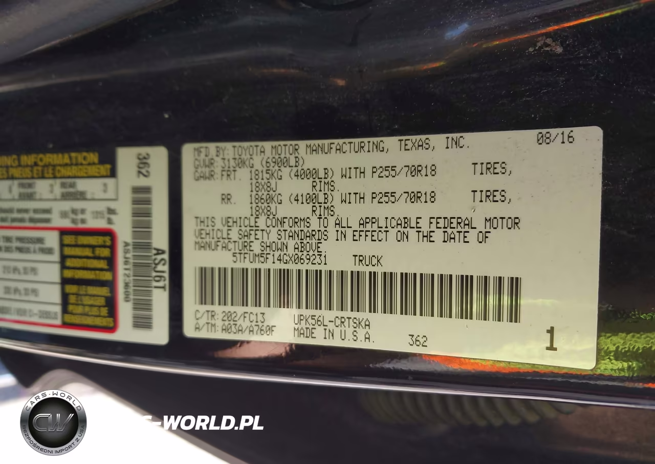 2016 Toyota Tundra Sr5 4.6L V8 VIN:5TFUM5F14GX069231 - 9