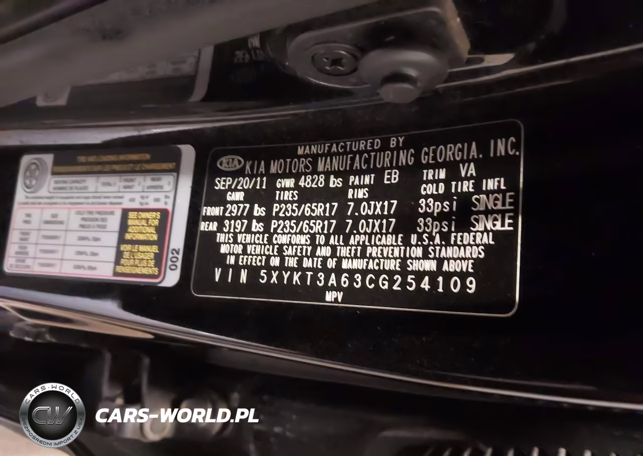 2012 Kia Sorento Lx VIN:5XYKT3A63CG254109 - 9